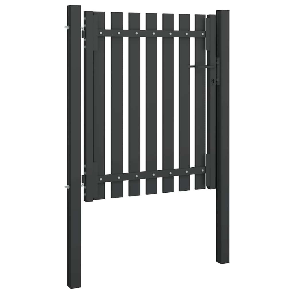 Cancello per Recinzione da Giardino in Acciaio 100x100 cm Antracite vidaXL