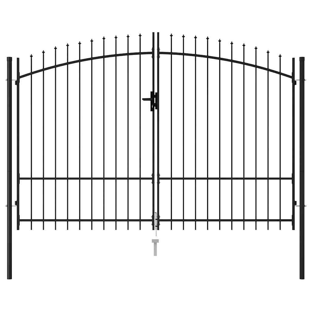 Cancello per recinzione Woerden Doppia porta con punta superiore 299,5x249,5 cm vidaXL