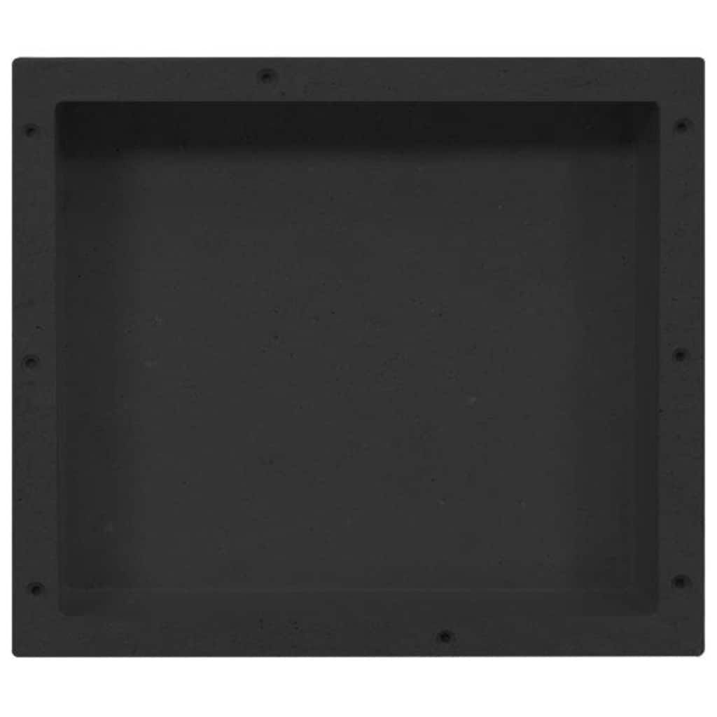 Nicchia da Doccia Nero Opaco 41x36x10 cm vidaXL
