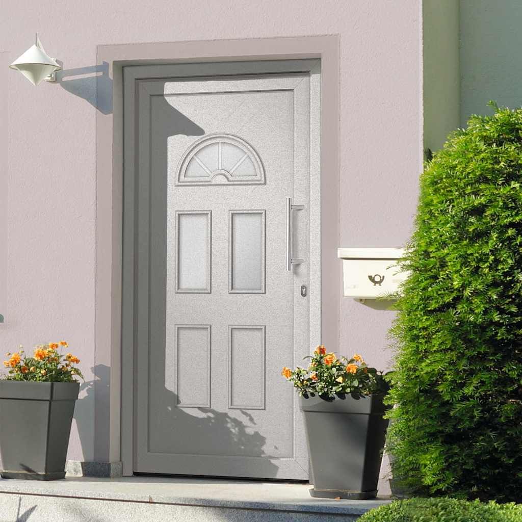Porta di Ingresso Bianca 110x210 cm vidaXL