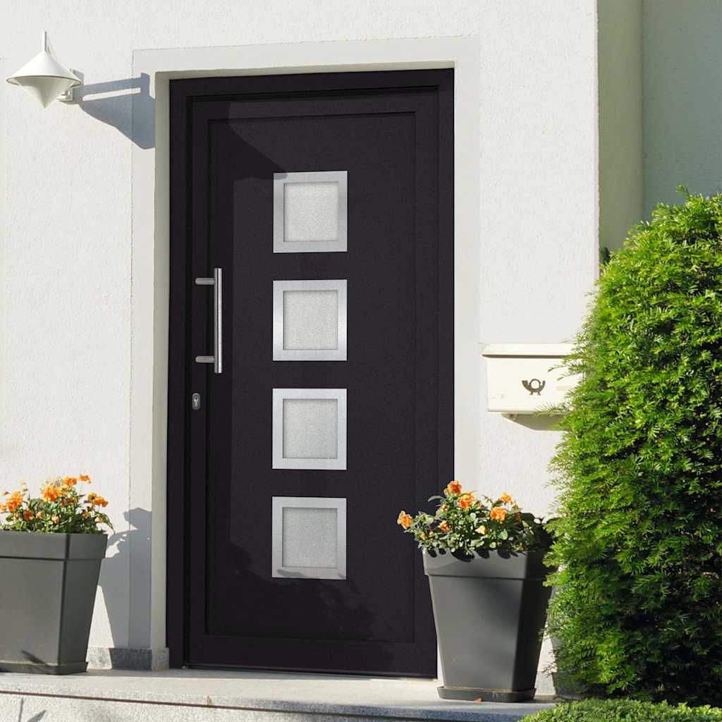 Porta di Ingresso Antracite 98x190 cm vidaXL