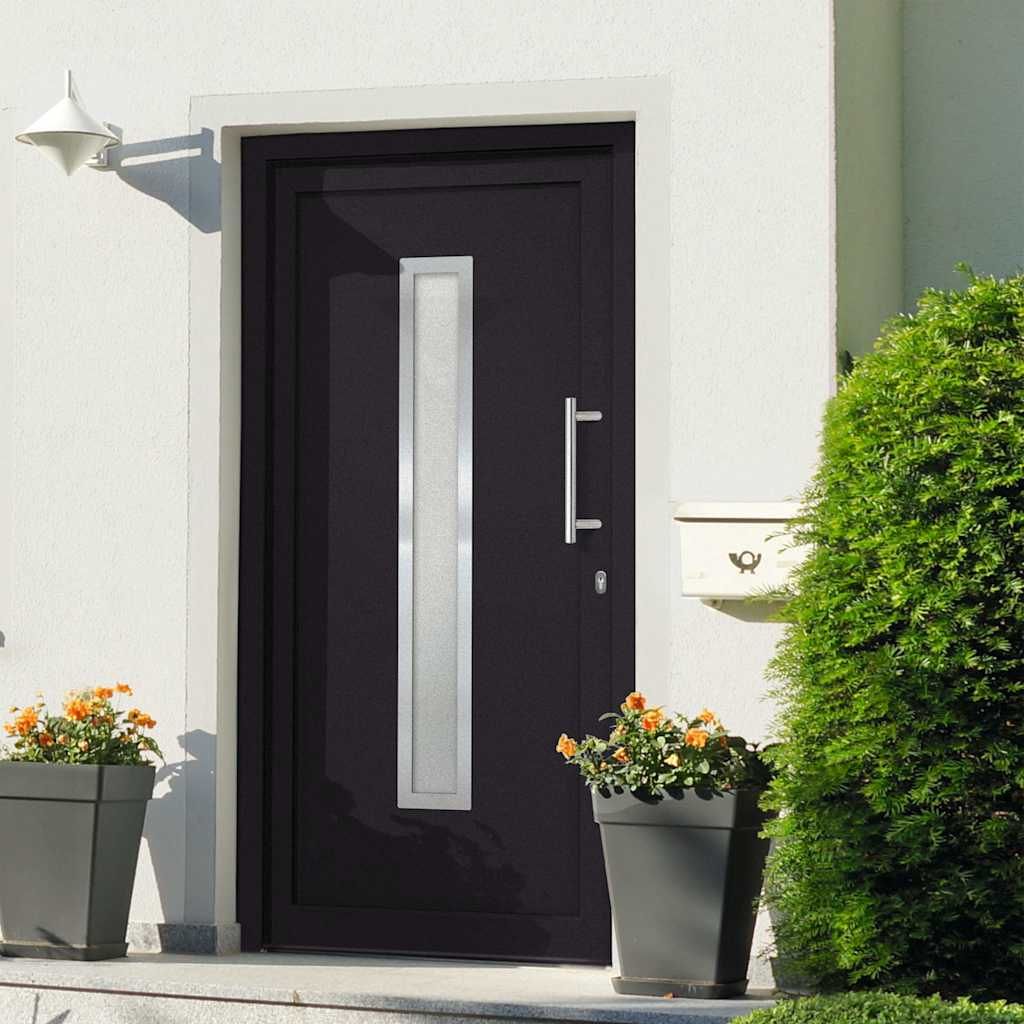Porta di Ingresso Antracite 98x200 cm vidaXL