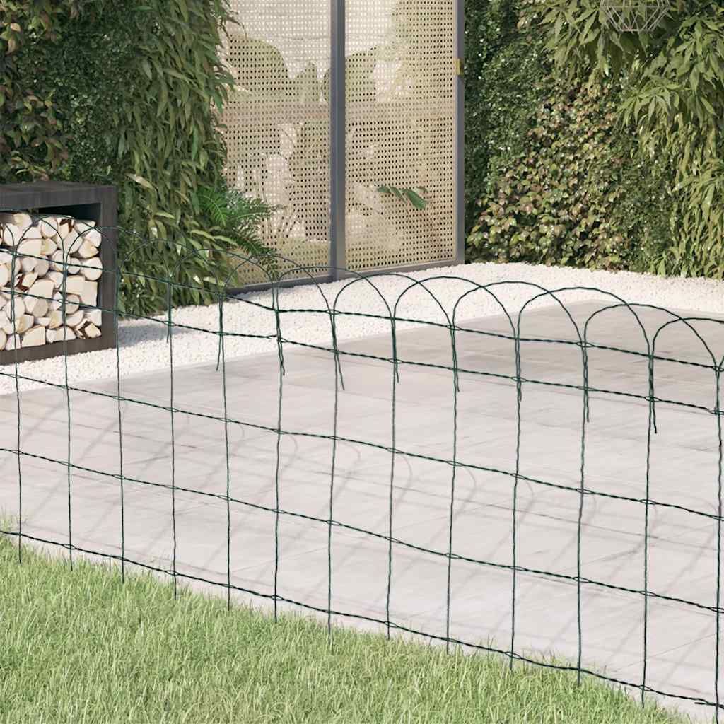 Recinzione per Giardino in Ferro Verniciato a Polvere 25x0,65 m vidaXL