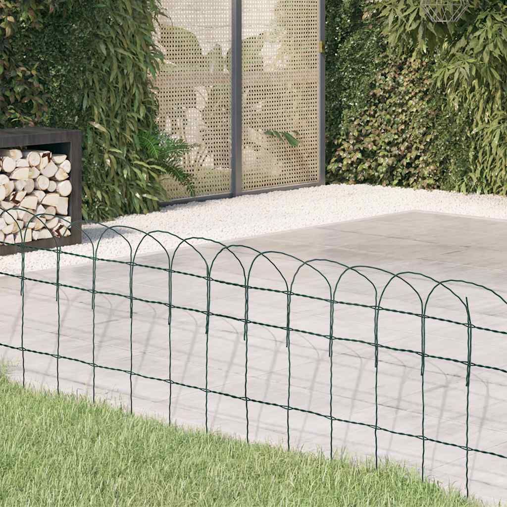 Recinzione per Giardino in Ferro Verniciato a Polvere 25x0,4 m vidaXL