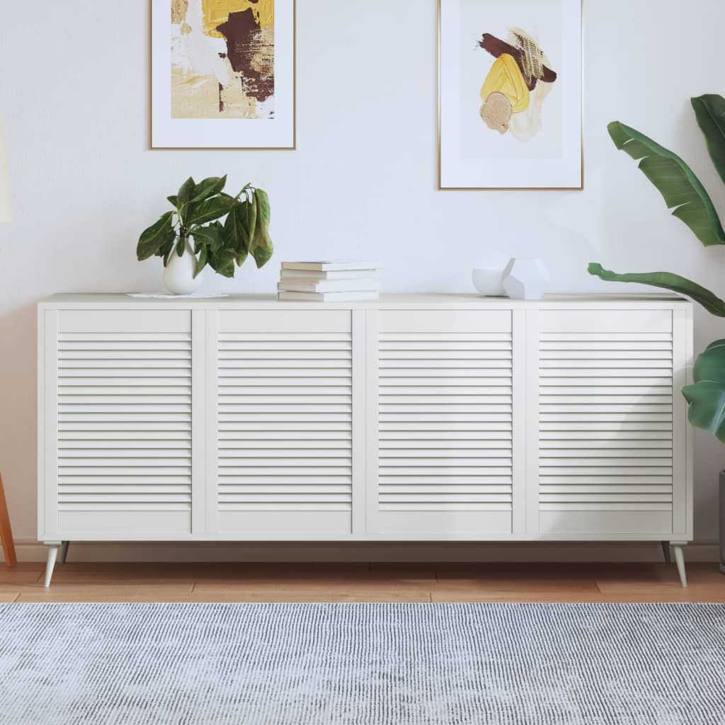 Ante a Lamelle 4 pz Bianche 69x49,4 cm in Legno di Pino vidaXL