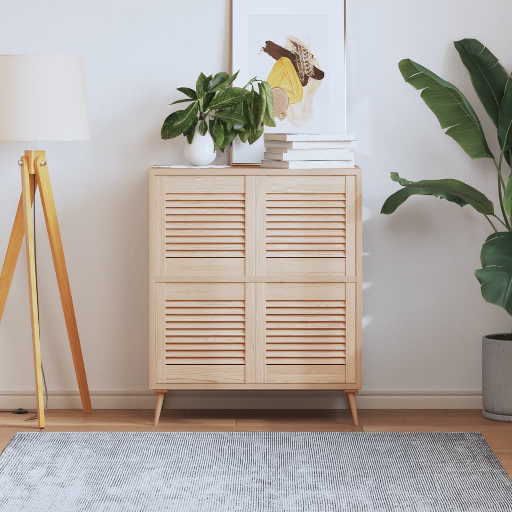 Ante con Design a Lamelle 4 pz 39,5x39,4 cm in Legno di Pino vidaXL
