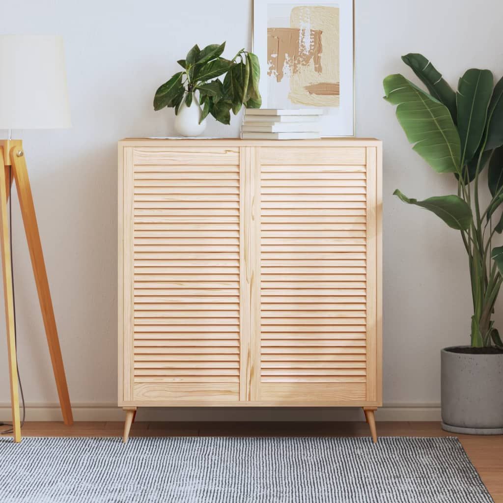 Ante con Design a Lamelle 2 pz 99,3x49,4 cm in Legno di Pino vidaXL