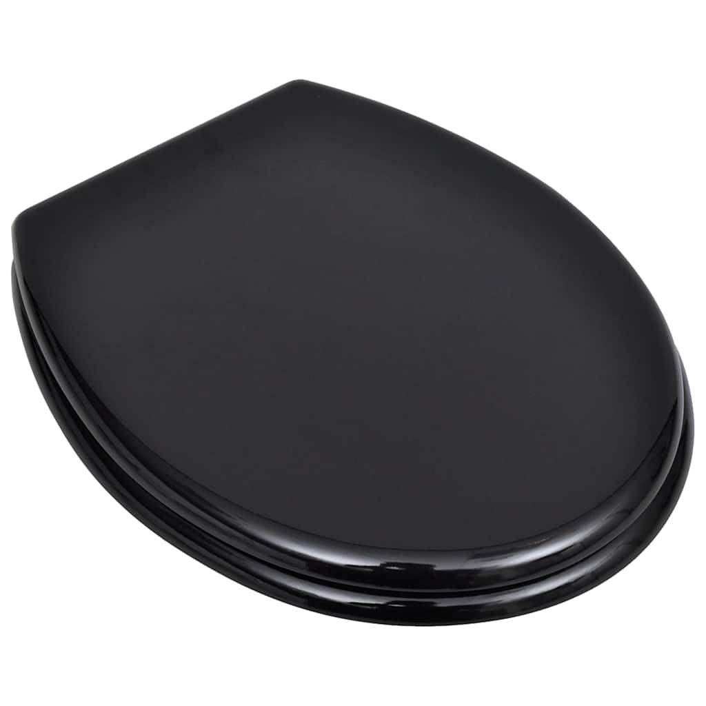 Sedile WC in MDF con Coperchio Design Semplice Nero vidaXL