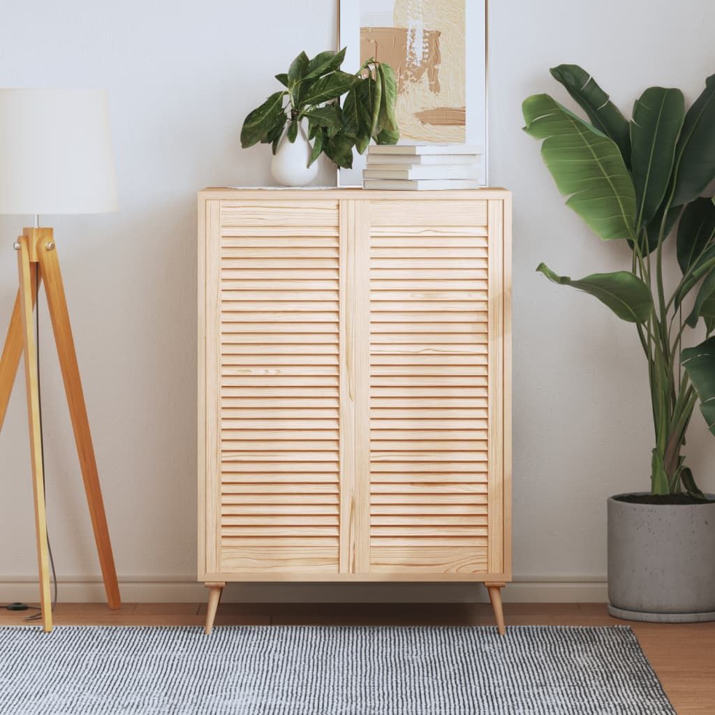 Ante con Design a Lamelle 2 pz 99,3x39,4 cm in Legno di Pino vidaXL