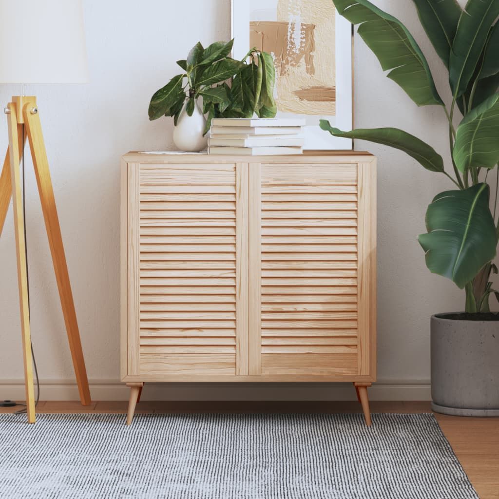 Ante con Design a Lamelle 2 pz 69x39,4 cm in Legno di Pino vidaXL