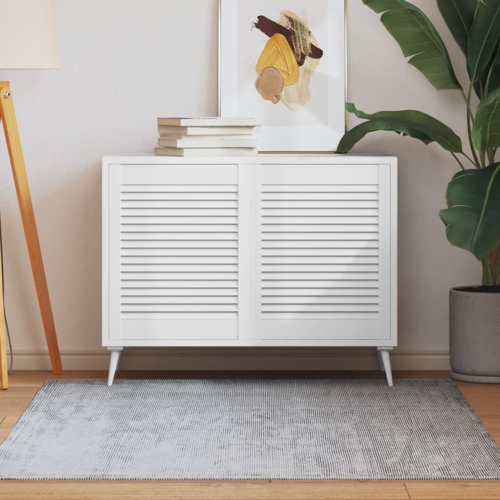 Ante a Lamelle 2 pz Bianche 61,5x49,4 cm in Legno di Pino vidaXL