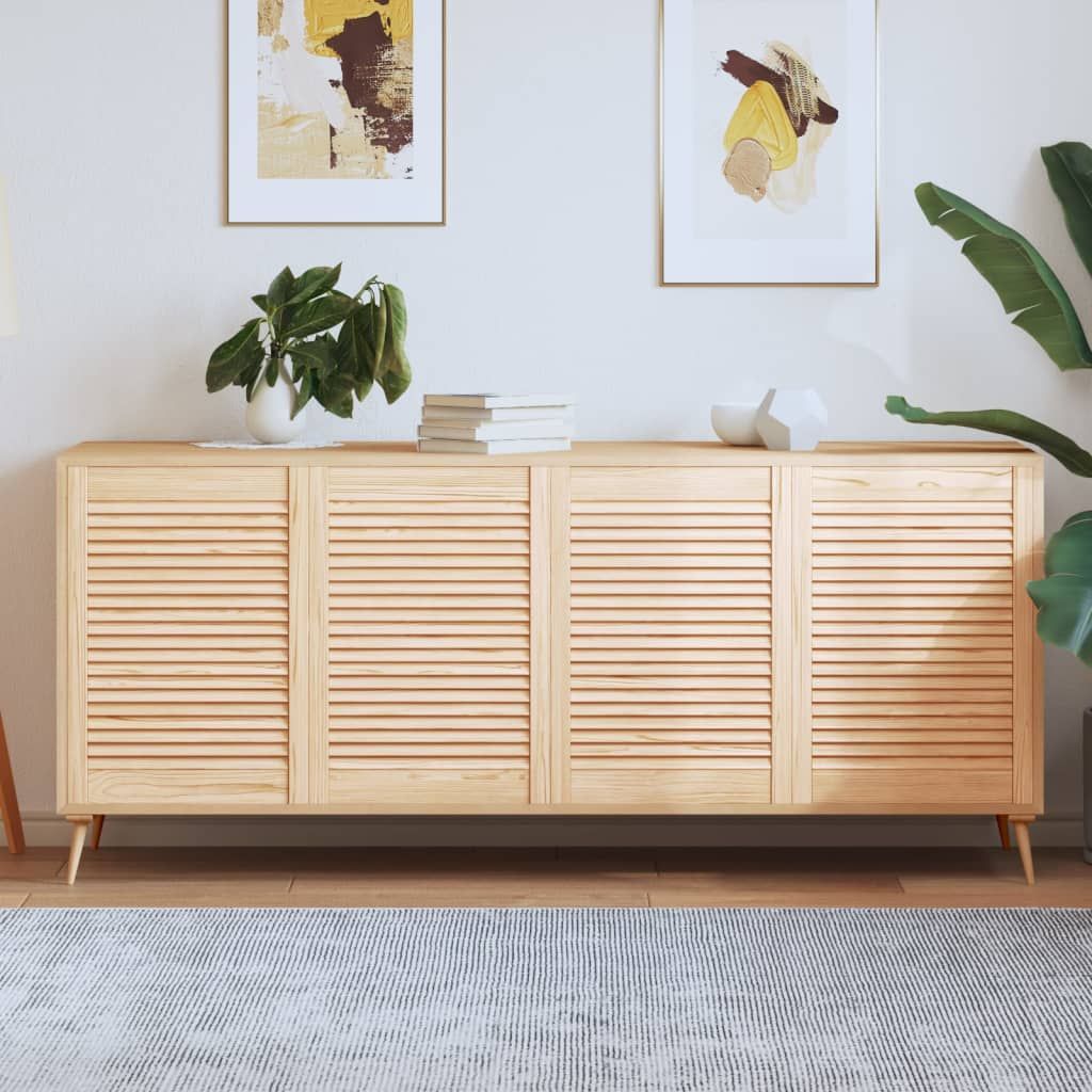 Ante con Design a Lamelle 4 pz 69x49,4 cm in Legno di Pino vidaXL