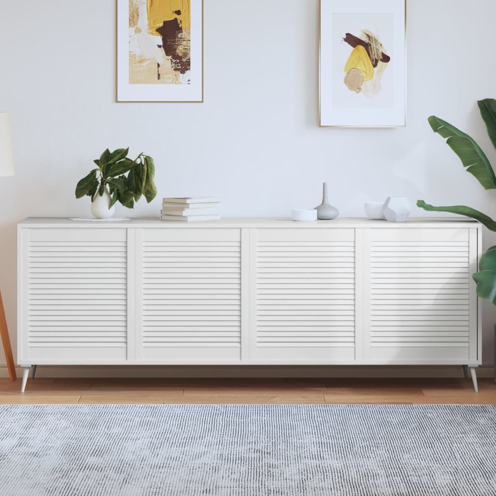 Ante a Lamelle 4 pz Bianche 69x59,4 cm in Legno di Pino vidaXL