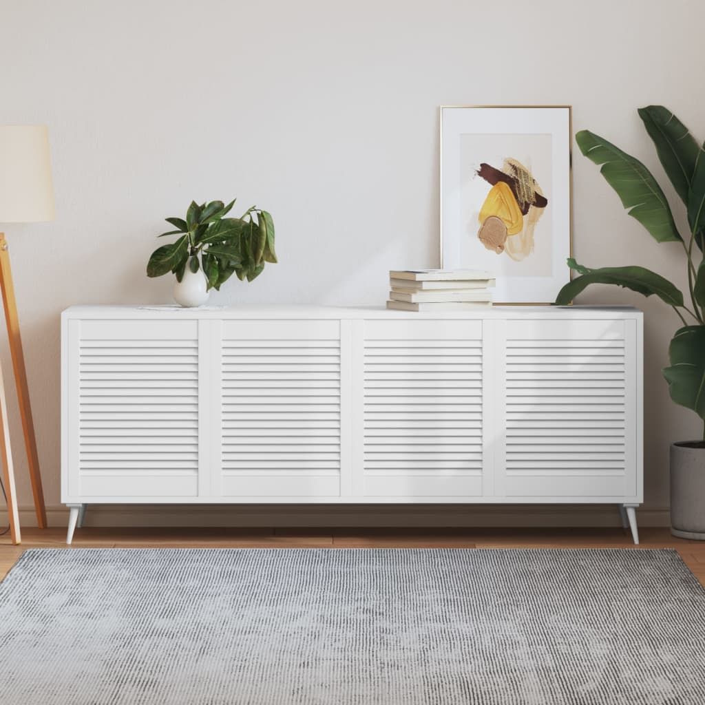 Ante a Lamelle 4 pz Bianche 61,5x49,4 cm in Legno di Pino vidaXL