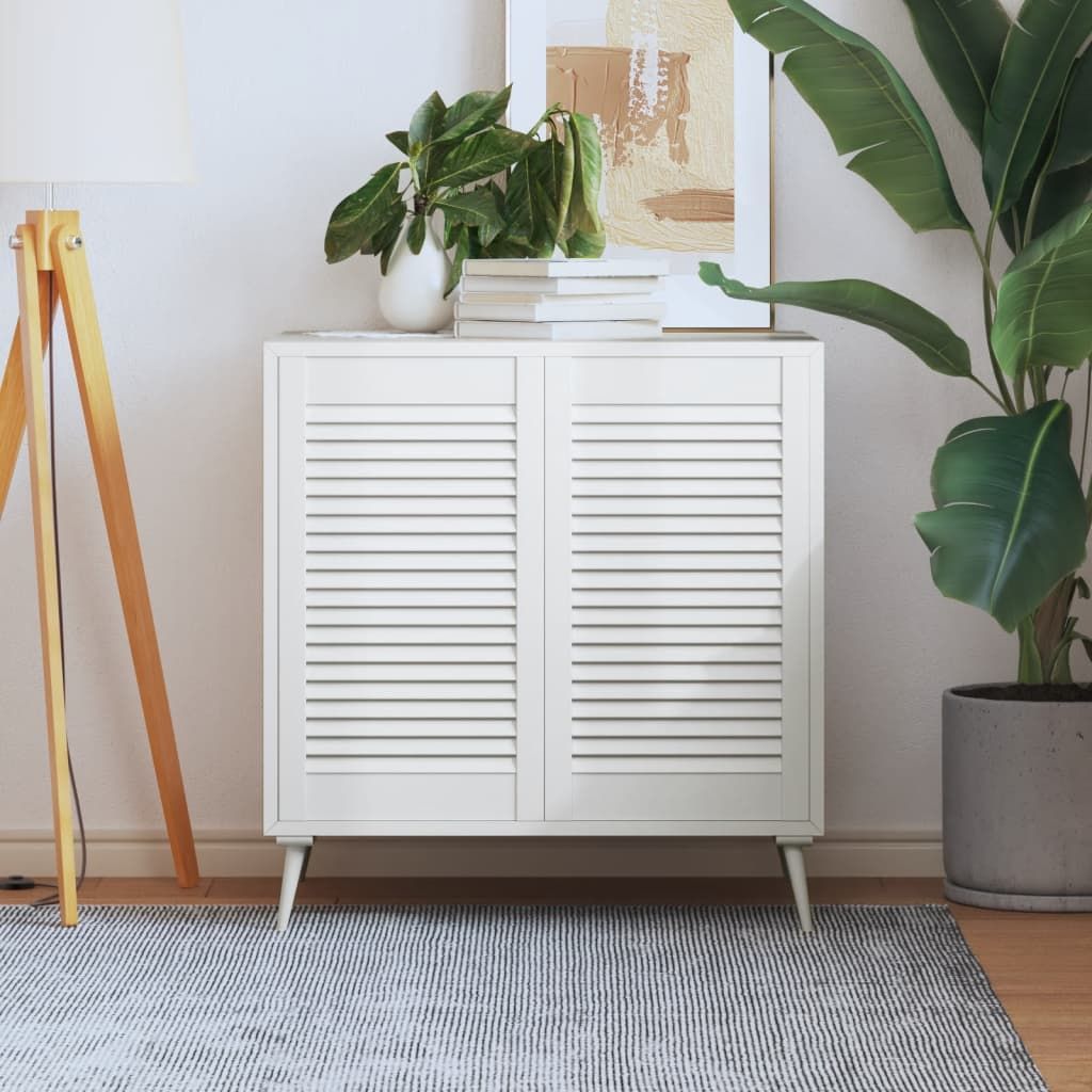 Ante a Lamelle 2 pz Bianche 69x39,4 cm in Legno di Pino vidaXL