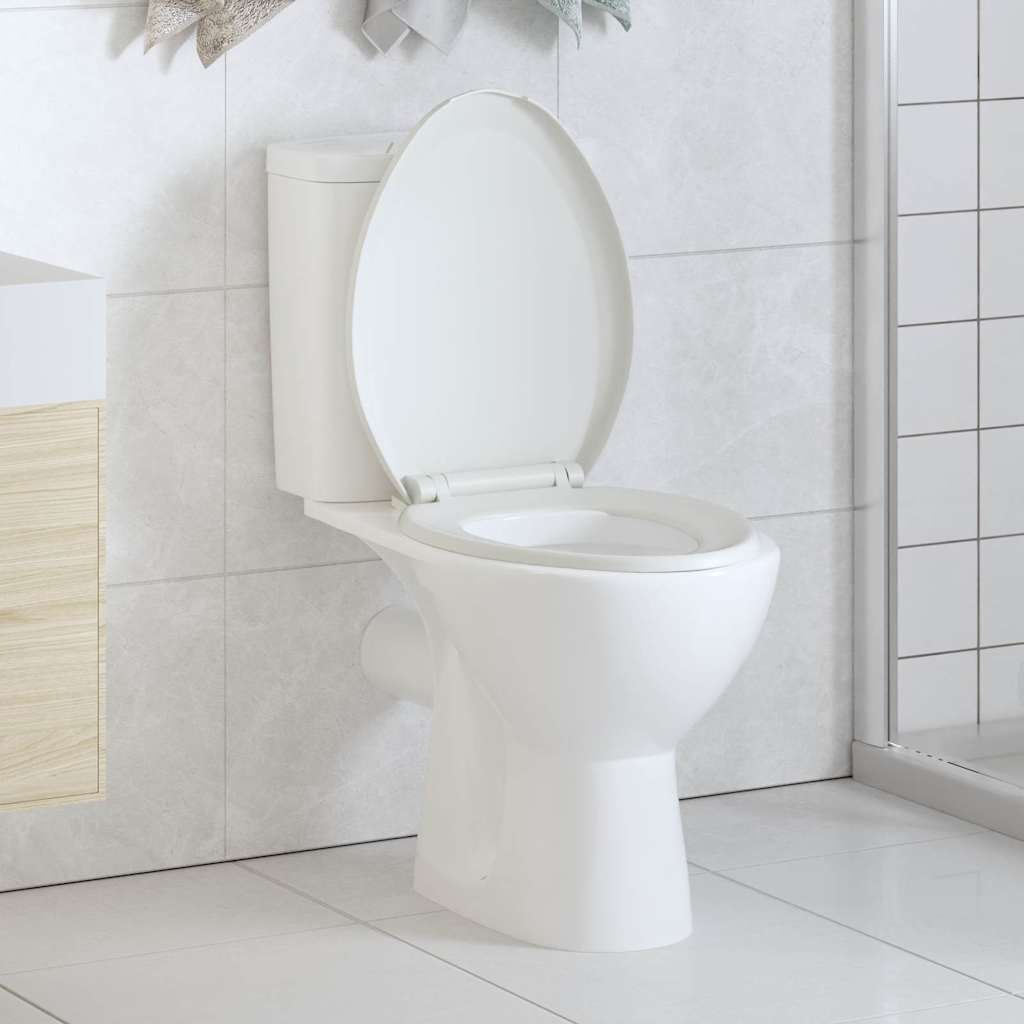 Copriwater Ammortizzato a Sgancio Rapido Bianco vidaXL