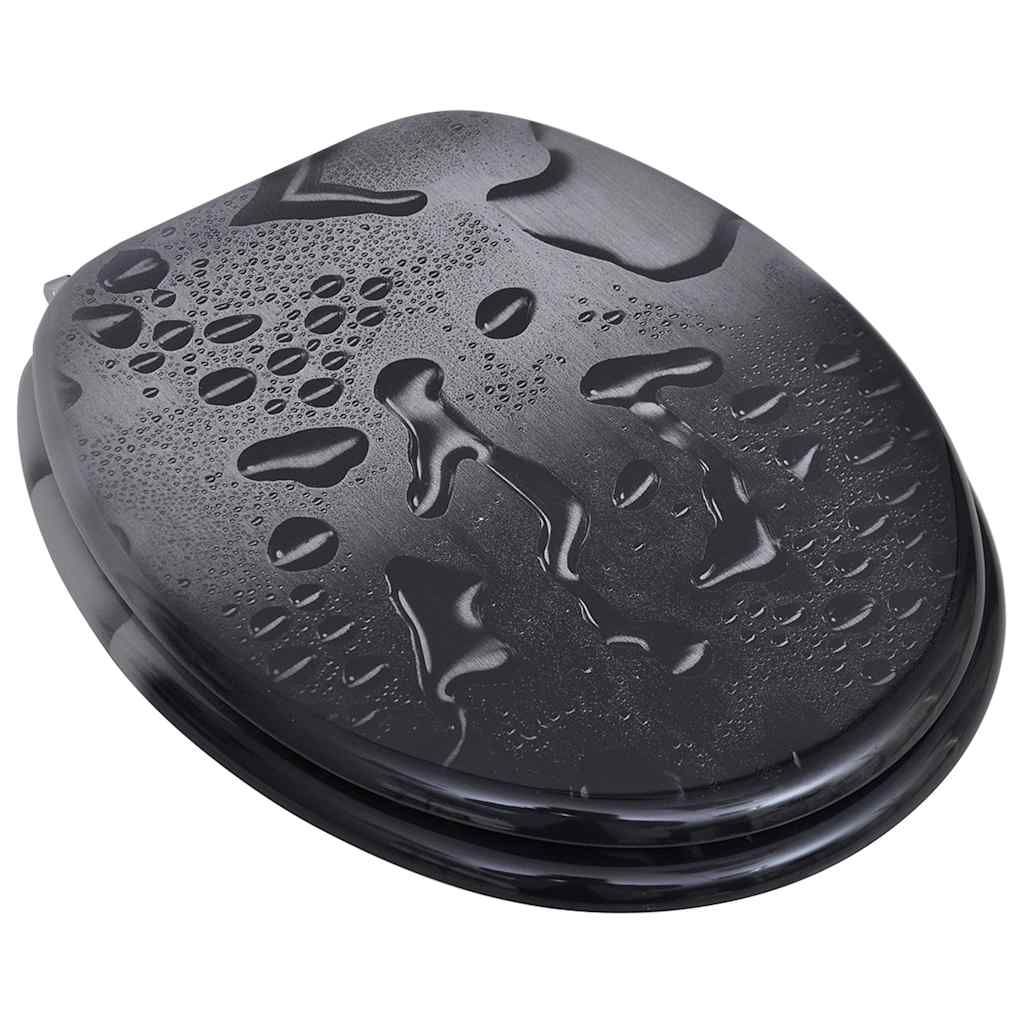Coperchio da Toilette in MDF con Modello Gocce d'Acqua vidaXL