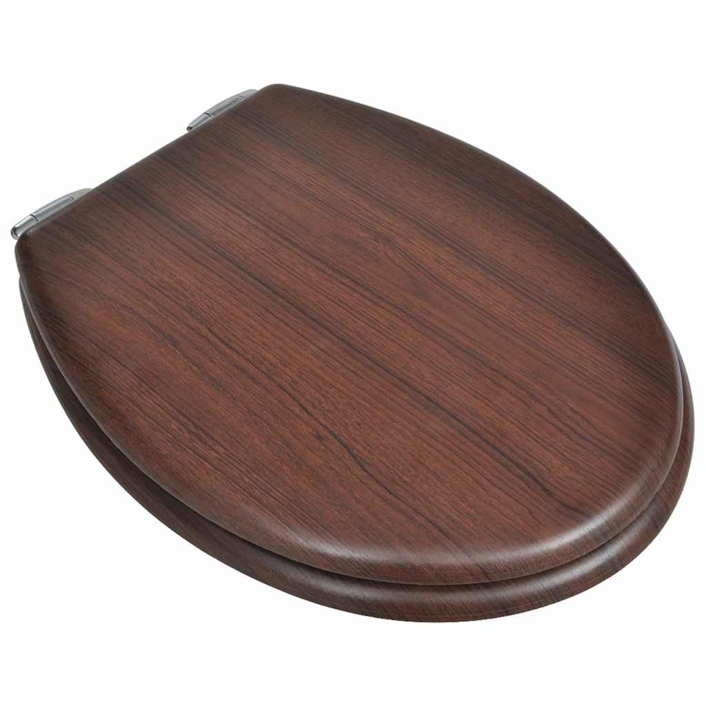 Copriwater a Chiusura Ammortizzata 2 pz in MDF Marrone vidaXL