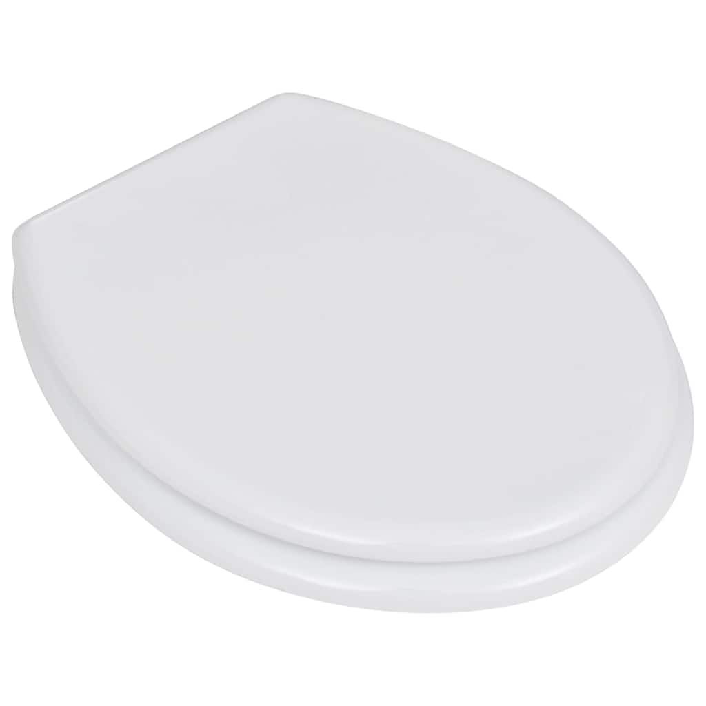 Sedile WC in MDF con Coperchio Design Semplice Bianco vidaXL