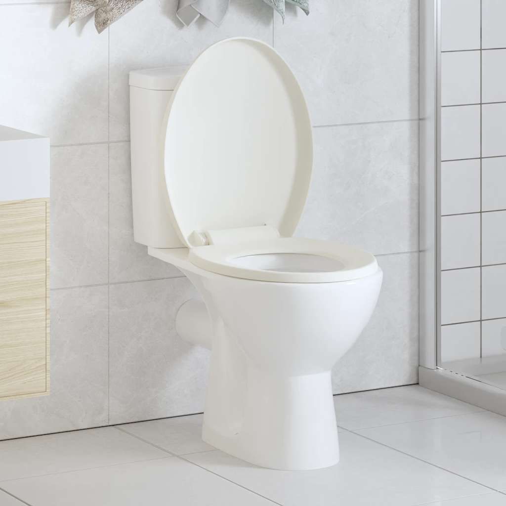 Copriwater Ammortizzato a Sgancio Rapido Bianco vidaXL