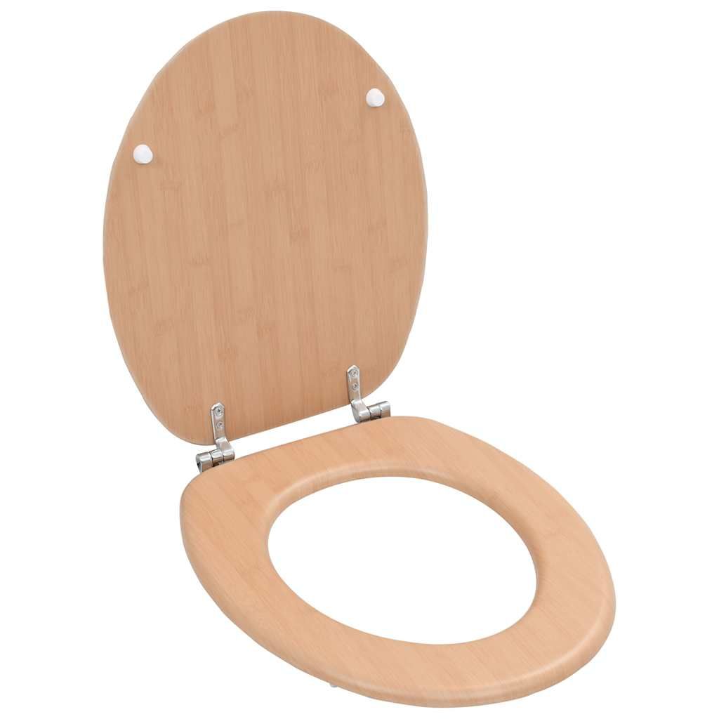 Tavolette WC con Coperchi 2 pz in MDF Design Bambù vidaXL