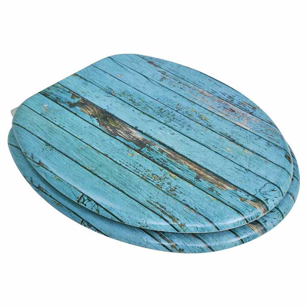 Coperchio da Toilette in MDF con Modello Legno Invecchiato vidaXL