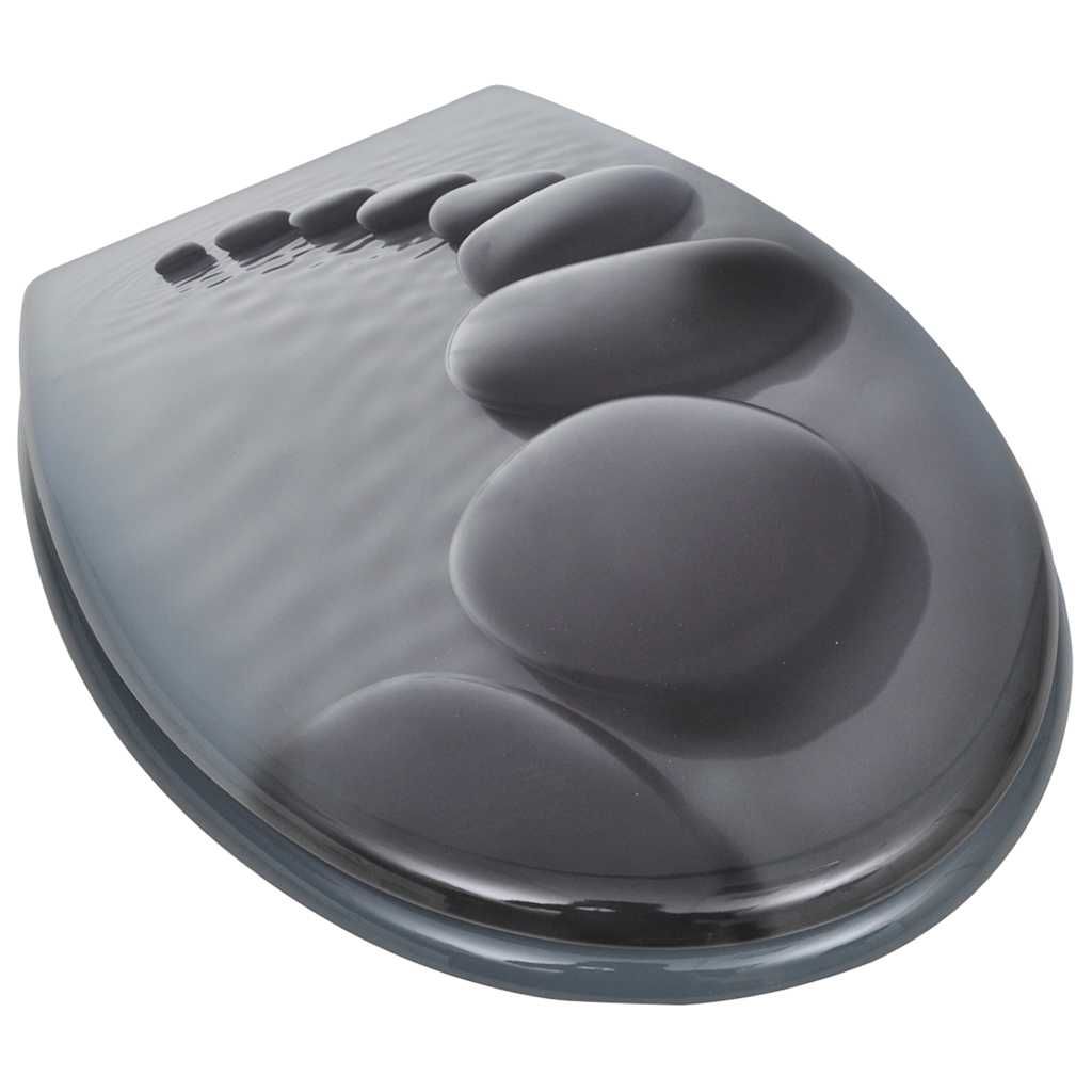Tavolette WC con Coperchi 2 pz in MDF Design Pietre vidaXL