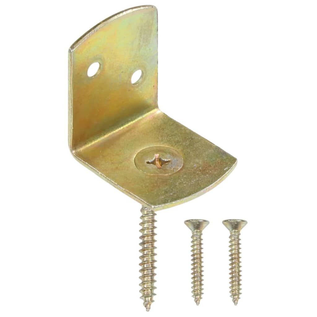 Staffe per Pannello di Recinzione 48 pz a L in Metallo Zincato vidaXL