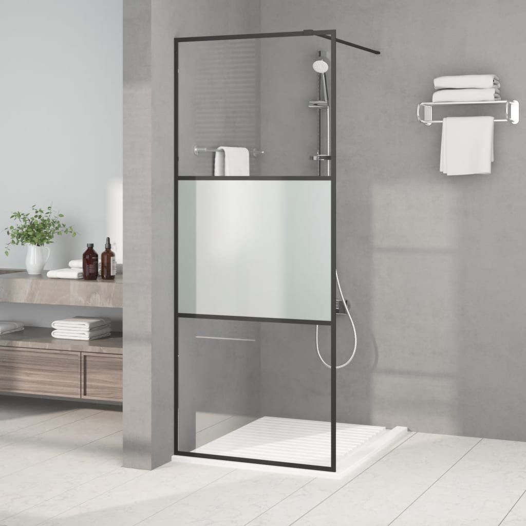 Parete Doccia Walk in 80x195 cm Vetro Semi Smerigliato ESG vidaXL