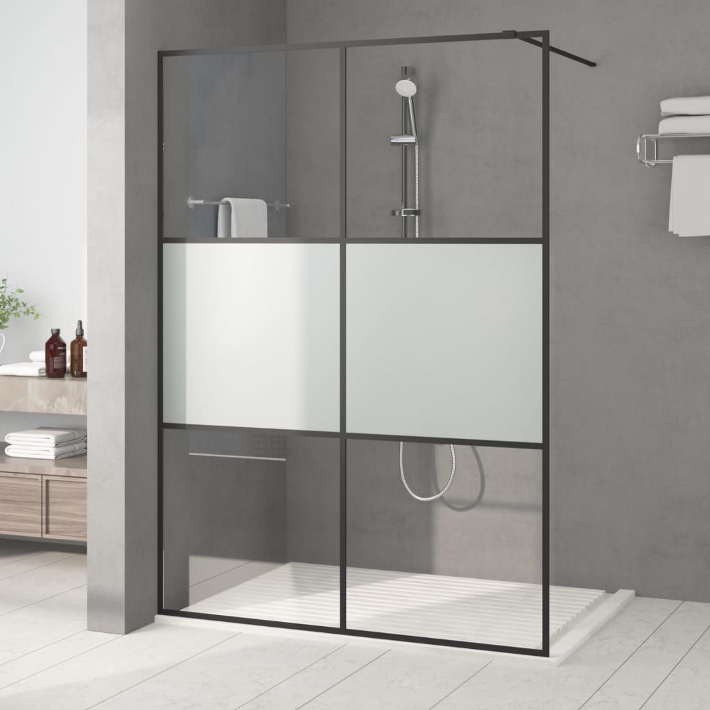 Parete Doccia Walk in 140x195 cm Vetro Semi Smerigliato ESG vidaXL