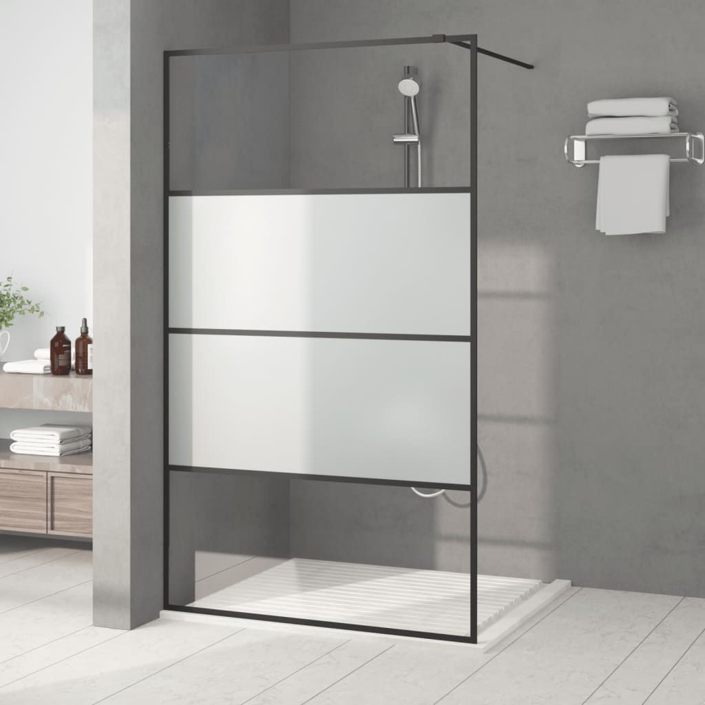 Parete Doccia Walk in 115x195 cm Vetro Semi Smerigliato ESG vidaXL