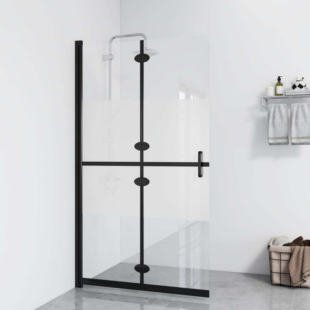 Parete per Doccia Walk-in Pieghevole in Vetro ESG 110x190 cm vidaXL