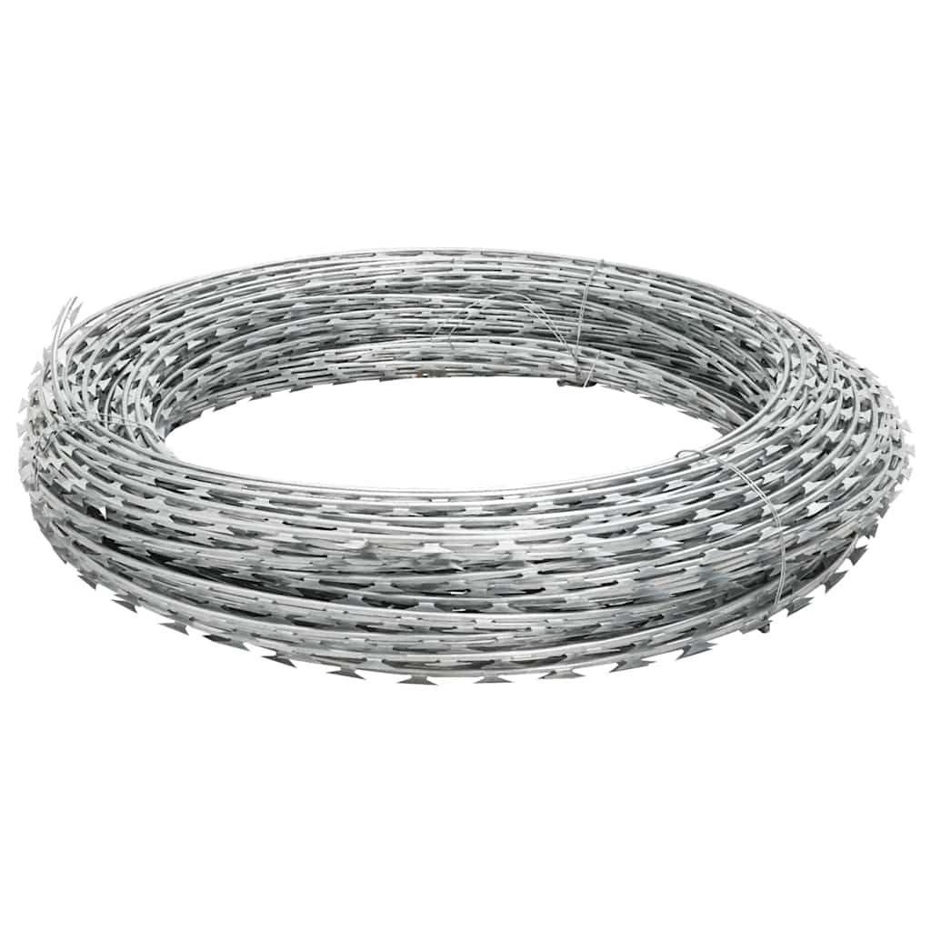 Filo Spinato Concertina Elicoidale in Acciaio Zincato 60 m vidaXL