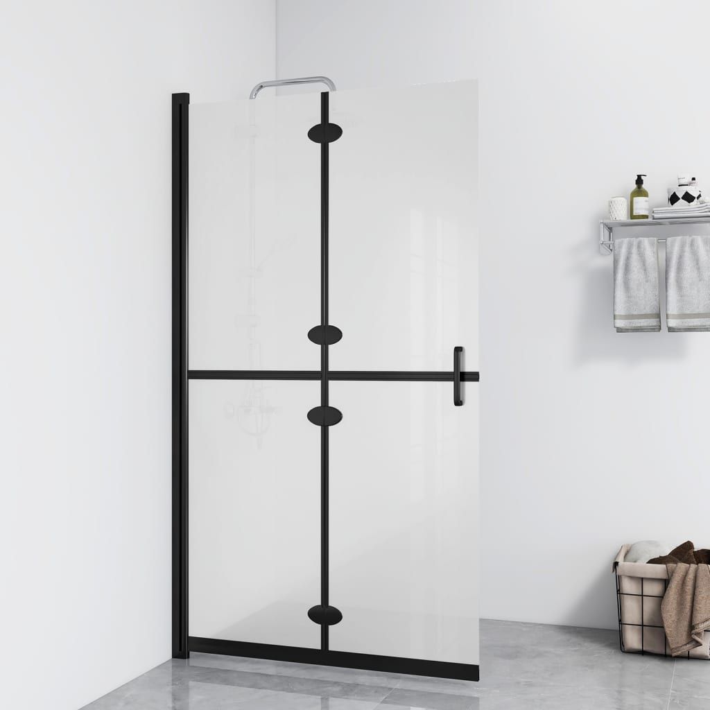 Parete per Doccia Walk-in Pieghevole in Vetro ESG 80x190 cm vidaXL