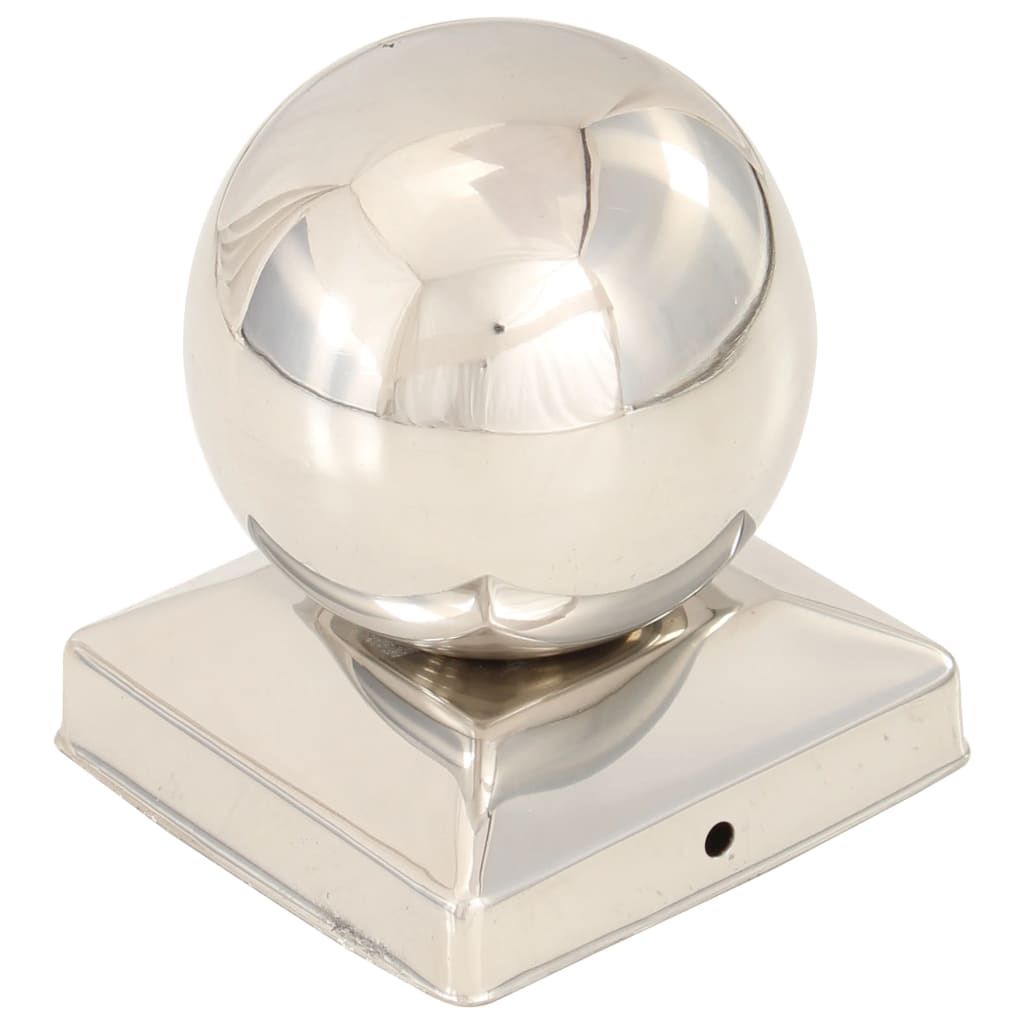 Tappi per Pali 6 pz Estremità a Globo in Acciaio Inox 91x91 mm vidaXL