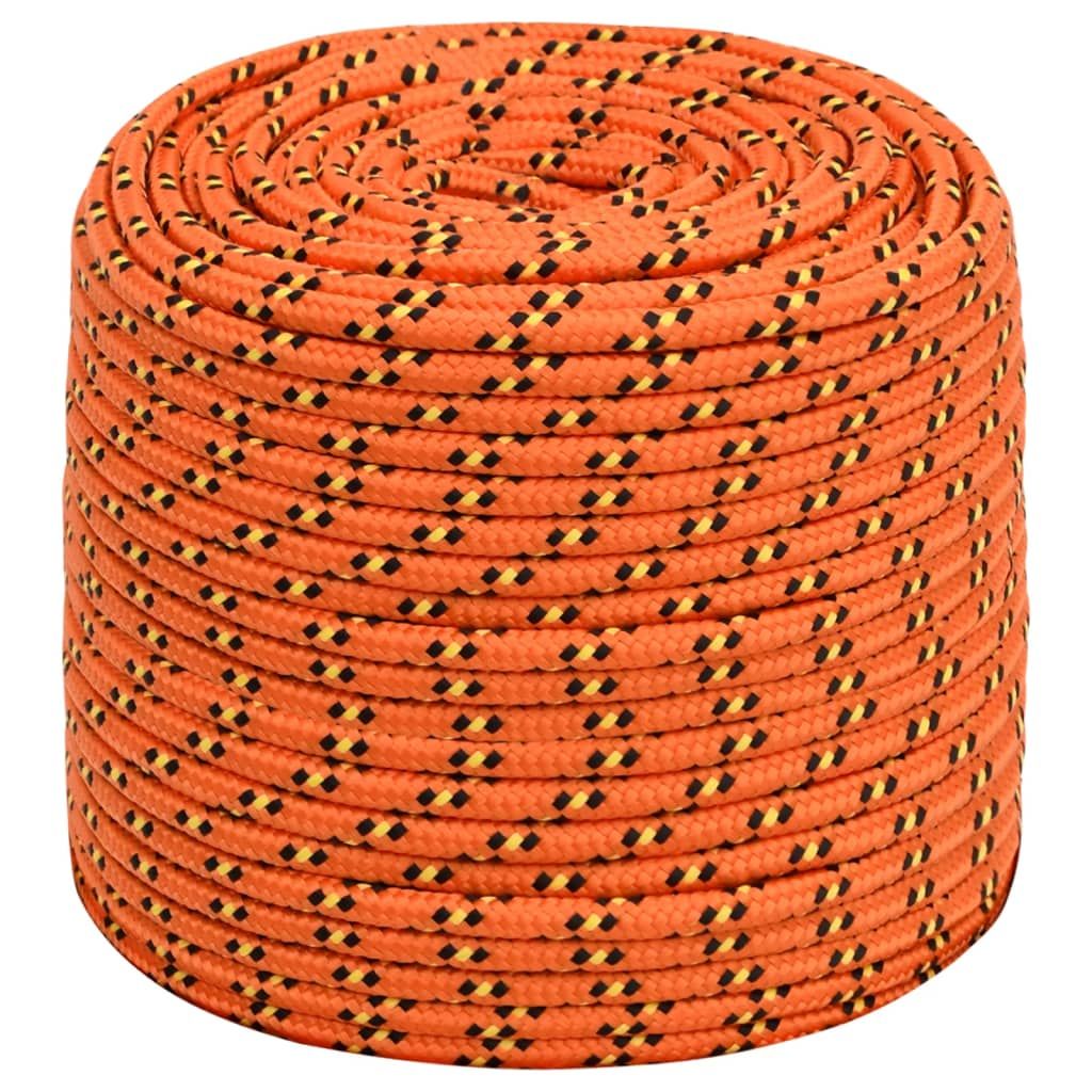 Corda per barca Arancione 8 mm 25 m in Polipropilene vidaXL
