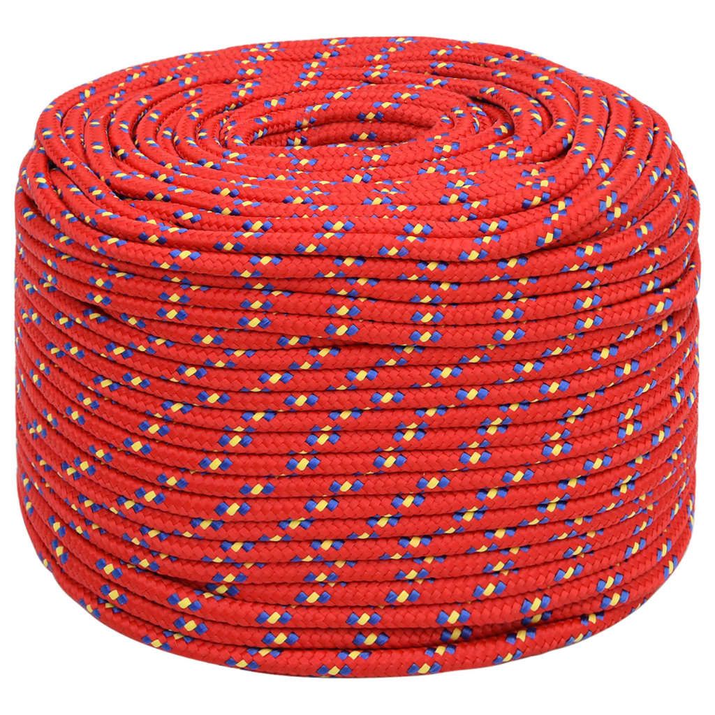 Corda per barca Rossa 6 mm 25 m in Polipropilene vidaXL