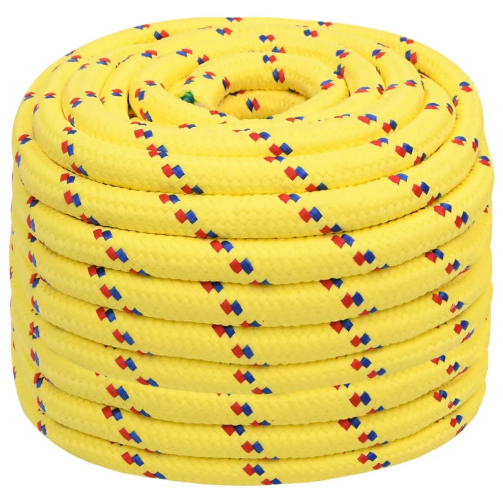 Corda per barca Gialla 20 mm 50 m in Polipropilene vidaXL