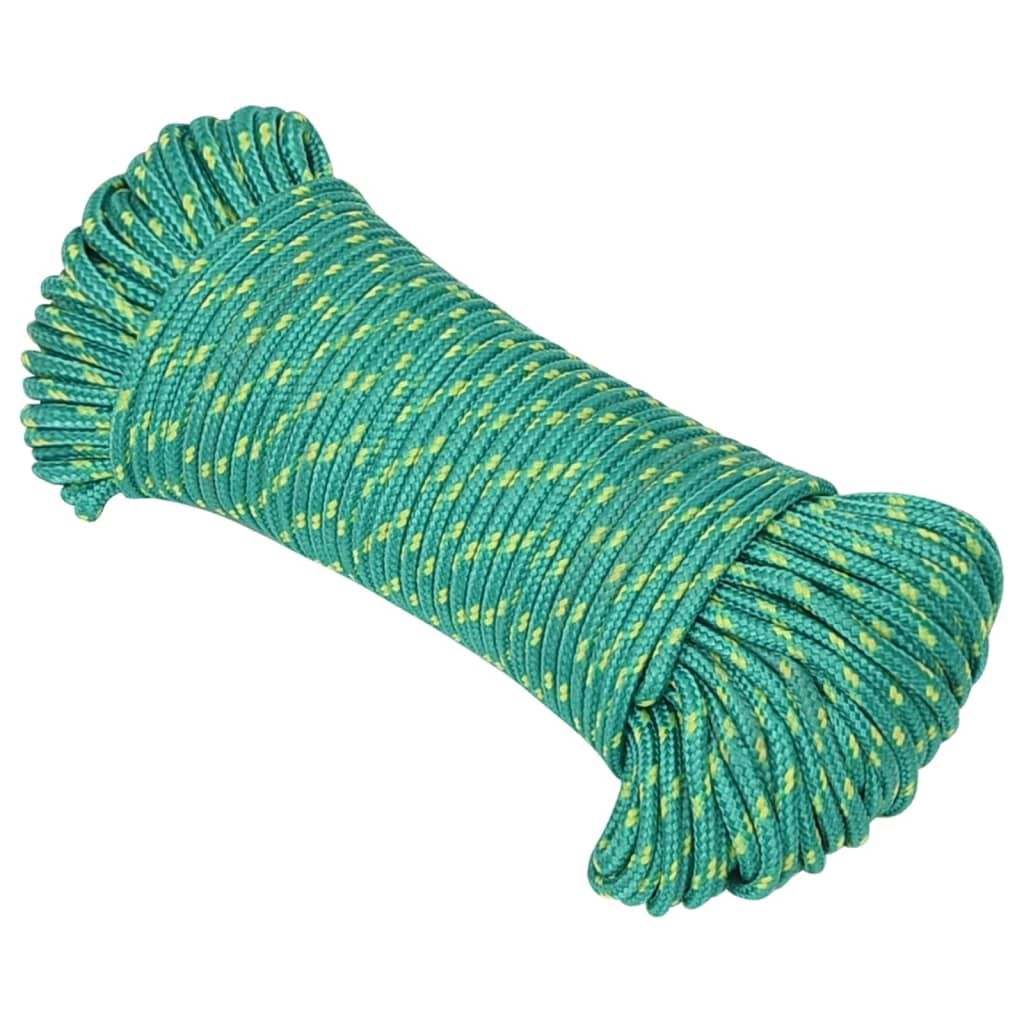 Corda per barca Verde 5 mm 25 m in Polipropilene vidaXL