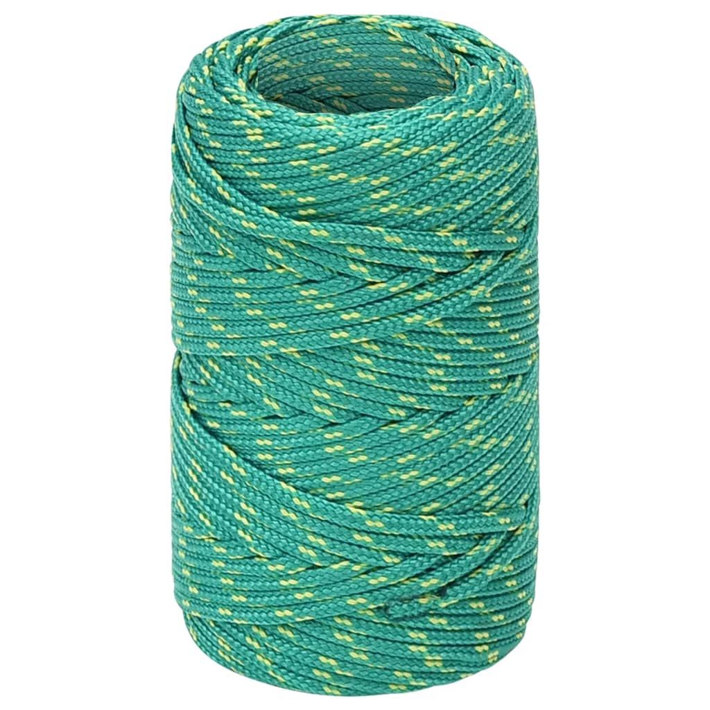 Corda per barca Verde 2 mm 500 m in Polipropilene vidaXL