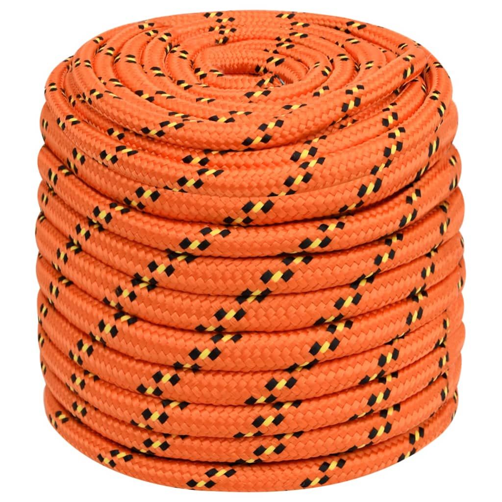 Corda per barca Arancione 16 mm 100 m in Polipropilene vidaXL