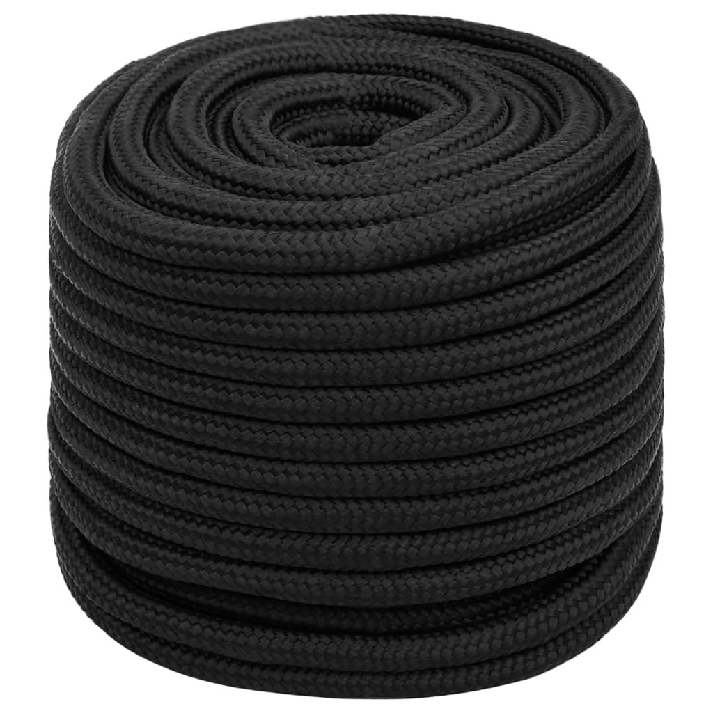 Corda per barca Completamente Nera 16 mm 100 m in Polipropilene vidaXL
