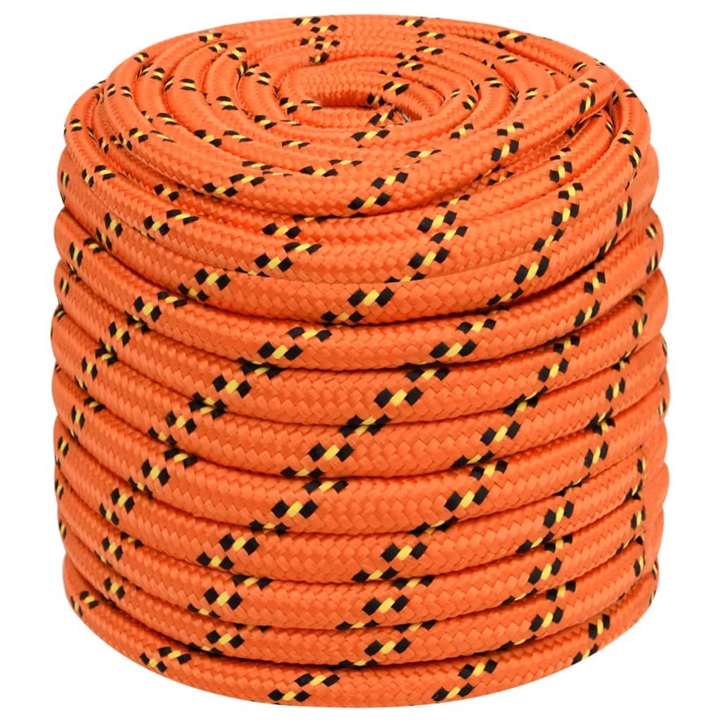 Corda per barca Arancione 16 mm 25 m in Polipropilene vidaXL