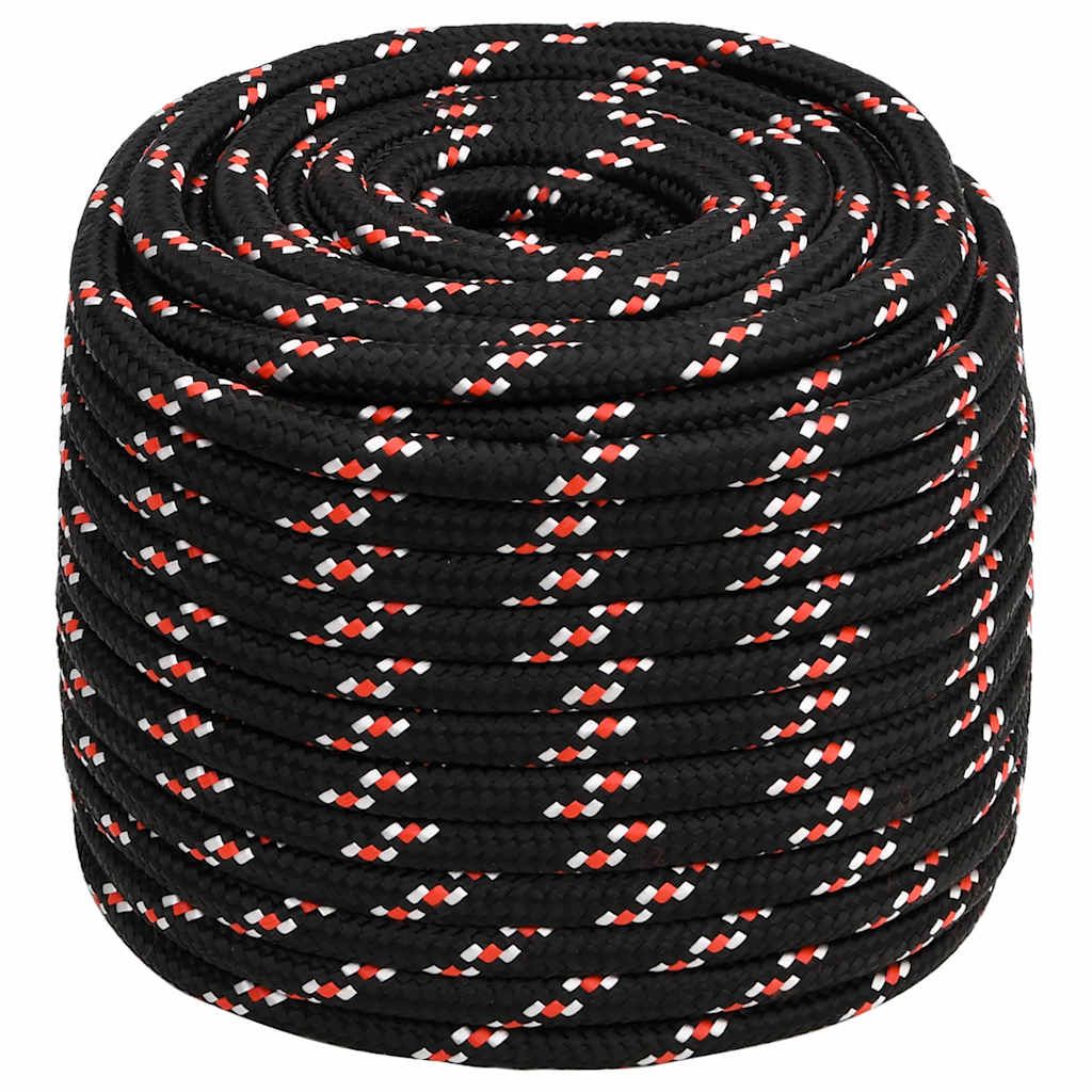 Corda per barca Nera 16 mm 100 m in Polipropilene vidaXL