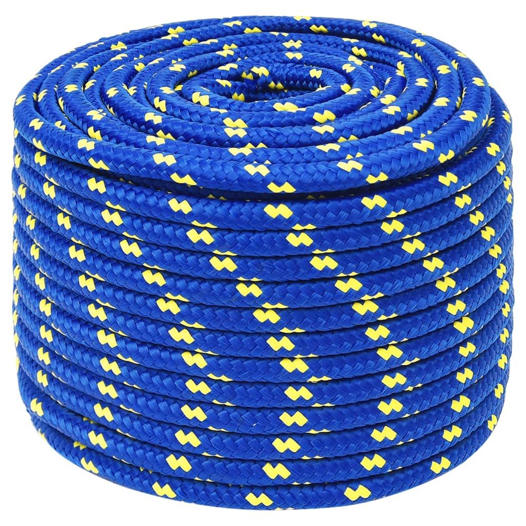 Corda per barca Blu 14 mm 25 m in Polipropilene vidaXL