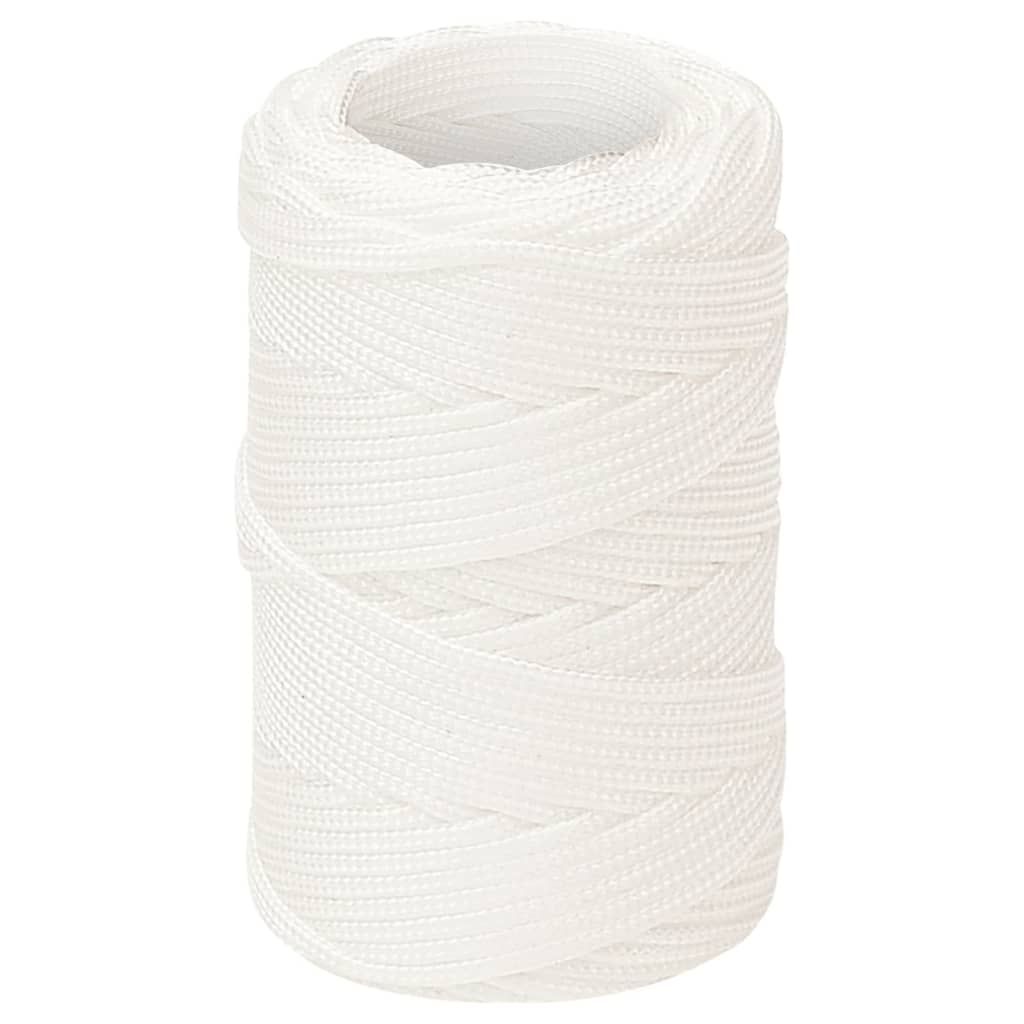Corda per barca Completamente Bianca 2 mm 100 m in Polipropilene vidaXL