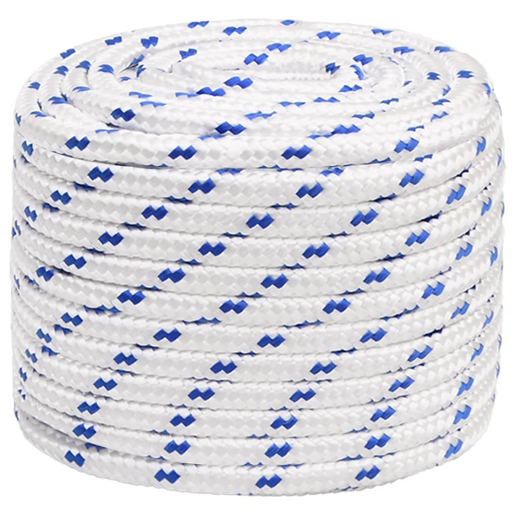 Corda per barca Bianca 16 mm 25 m in Polipropilene vidaXL