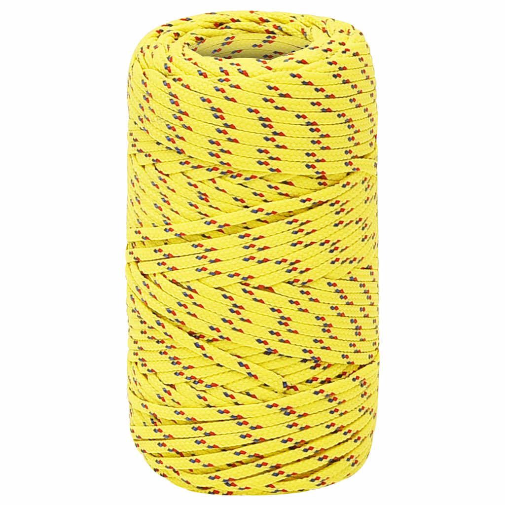 Corda per barca Gialla 2 mm 50 m in Polipropilene vidaXL