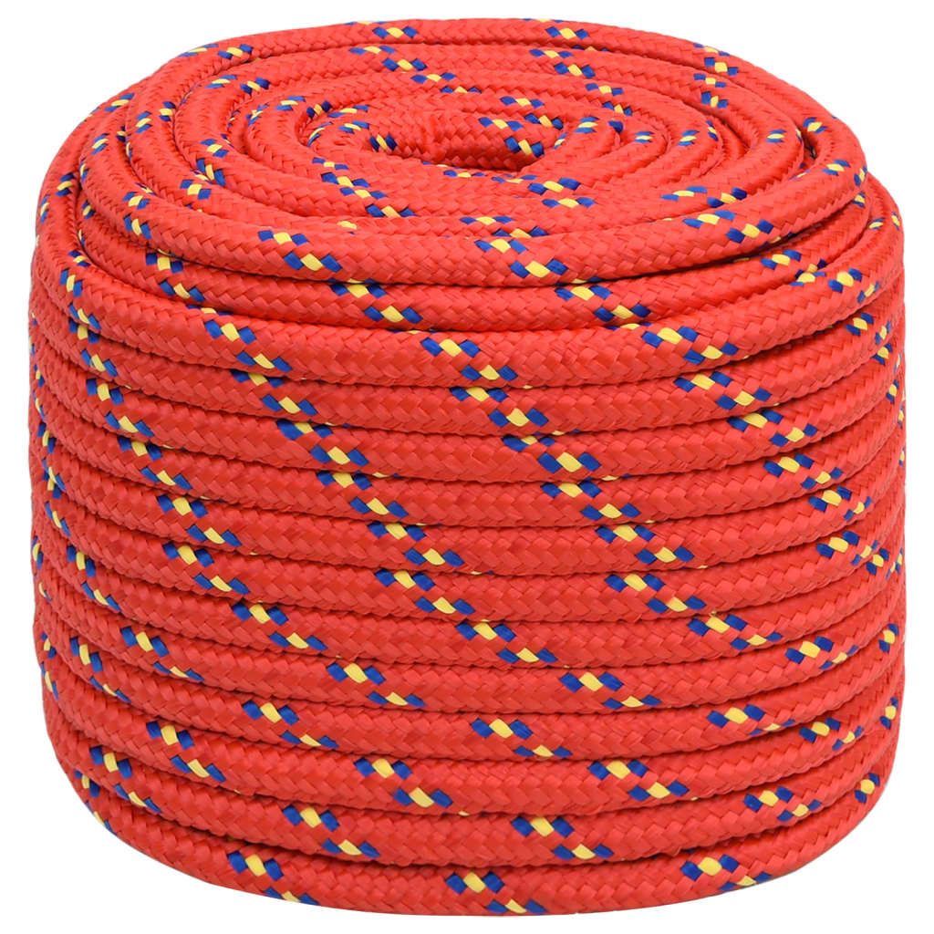 Corda per barca Rossa 16 mm 25 m in Polipropilene vidaXL