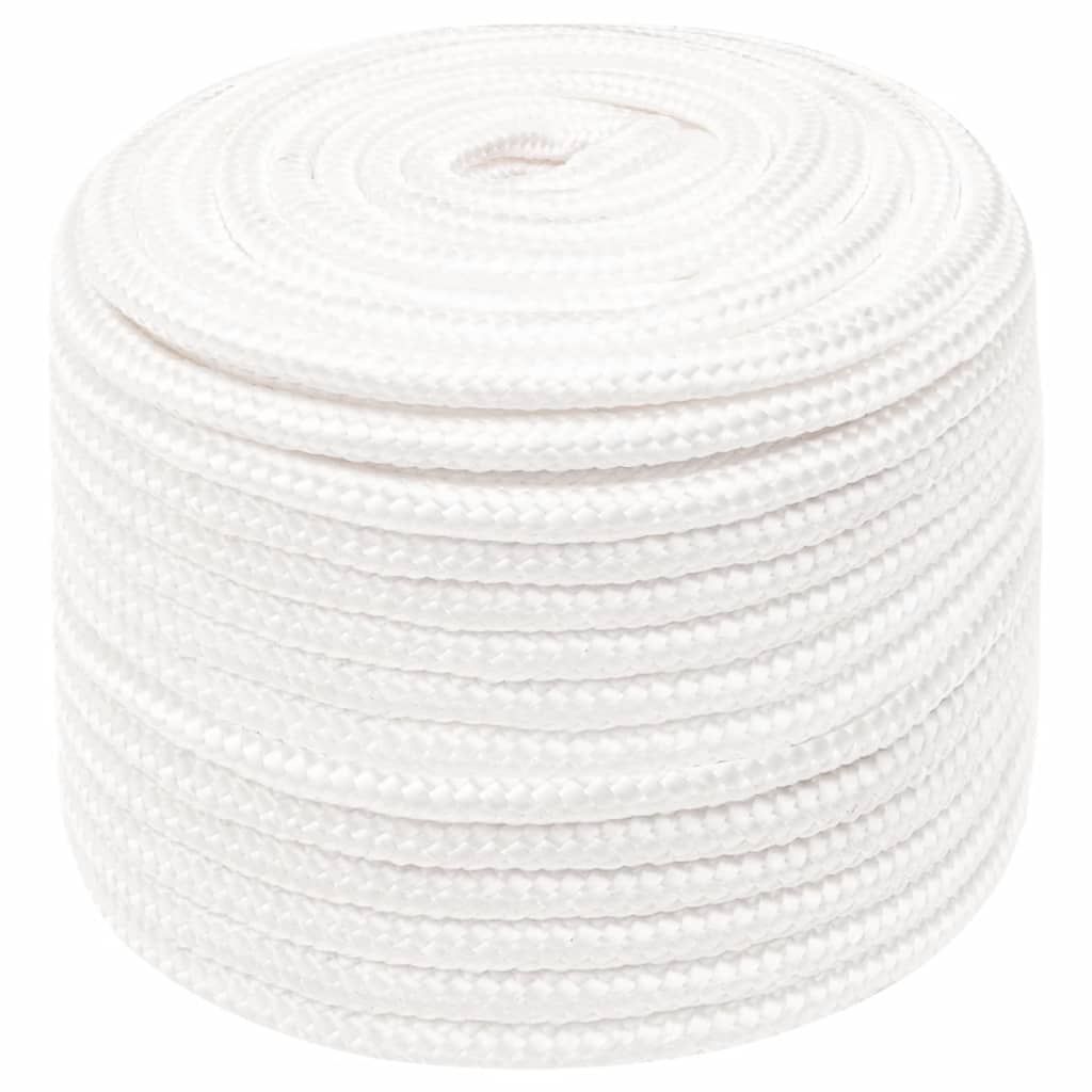 Corda per barca Completamente Bianca 12 mm 250 m in Polipropilene vidaXL